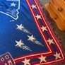 Vintage New England Patriots Woven Throw Blanket / Tapestry Image 4
