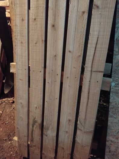 Insulation and plywood , wooden fence offcuts