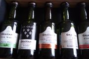 Graham's Port. Mini Port Wine Selection. Empty Bottles.