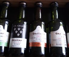 Graham's Port. Mini Port Wine Selection. Empty Bottles.