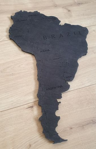 2D Classic Version Map of The World Country Borders and Names