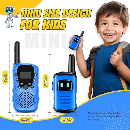 Walkie Talkie Kids, Toys for 3-12 Year Old Boy Gift for 5 6 7 8 Year Olds Boys Toys Age 4-9 Kids Toys Age 4 5 6 Outdoor Toys Walkie Talkie Sensory Toys for Autism Kids Xmas Gifts Blue