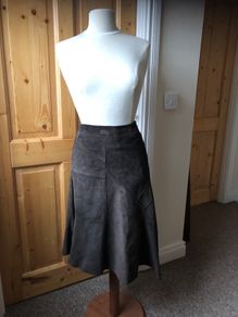 'JOHN ROCHA' Designer Skirt,Real Swede Leather