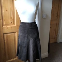 'JOHN ROCHA' Designer Skirt,Real Swede Leather