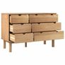 Drawer Cabinet OTTA 111x43x73.5cm Solid Wood Pine Image 5