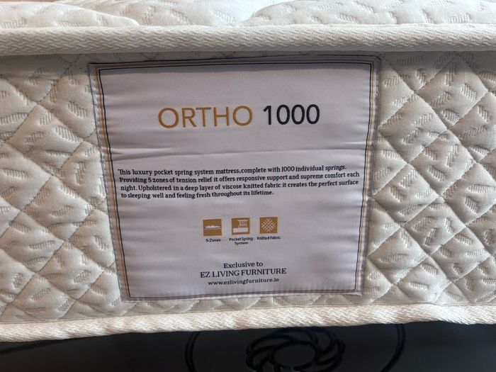 4ft6inch grey wooden bed with new mattress option