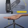 Microphones Professional USB Microphone for Recording, Streaming, Podcasting, Broadcasting, Gaming, Voiceovers, Plug & Play with Tripod Stand, Compatible with PC Laptop and Mac Image 4