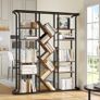 Vintage Bookcase, 3 Column 6 Tier Tree Shaped Bookcase, 17 Compartments Image 7
