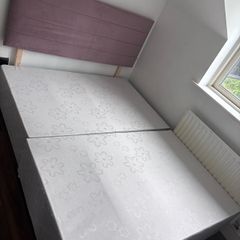 Queen size 5ft bed with new headboard