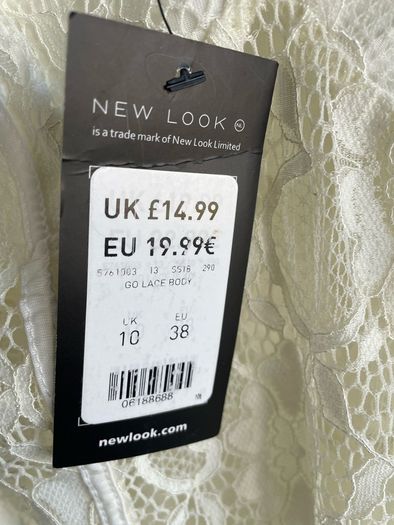 New Look lace bodysuit size 10