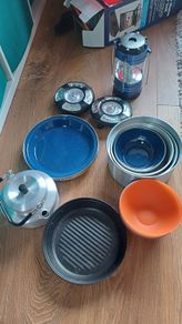Camping pots and lights