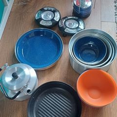 Camping pots and lights