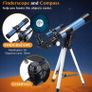 Telescope for Kids Astronomy 40/400mm Portable Astronomical Telescopes Refractor with Finder Scope Compass and Tripod as Gifts (FREE POSTAGE) Image 3