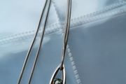 925 Silver necklace with black Tahitian pearl