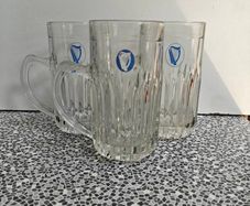 Set of 3 Harp Half Pint Glass Tankard