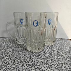 Set of 3 Harp Half Pint Glass Tankard