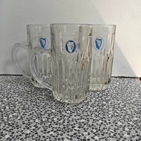 Set of 3 Harp Half Pint Glass Tankard