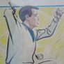 1960's Original Watercolour Golfing Caricature Image 4