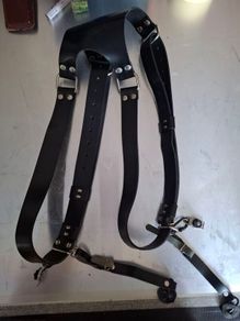 dual leather camera holster