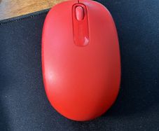 Microsoft Wireless Mobile Mouse with USB Receiver (Red)