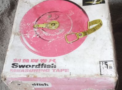 vintage boxed swordfish tape measure
