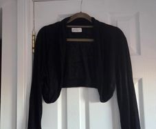 Black knit bolero, size 10