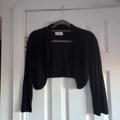 Black knit bolero, size 10