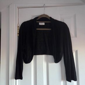 Black knit bolero, size 10