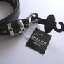 Smooth Black Leather Belt Milano Design Image 5