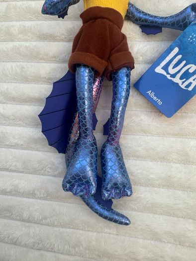 Disney Store Pixar Luca approx. 16 Alberto Sea Monster Purple Plush his head is too loose Please see photos