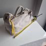 Leather Shoulder Bag, Greige Image 4