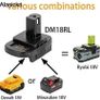 Adapter For RYOBI/Makita/DeWalt/Milwaukee Black Decker Porter-Cable Stanley Li-ion Battery 18V Tool Image 3