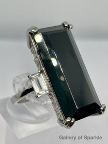 Black Spinel and White Topaz.