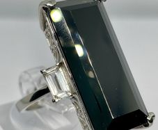 Black Spinel and White Topaz.