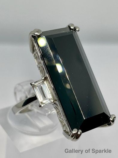 Black Spinel and White Topaz.