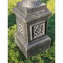 Urn Large Handles and Pedestal Black CH-R-102-B Image 3