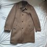 odermark overcoat 100% virgin wool size large ptp 22" dark sand like new Image 5