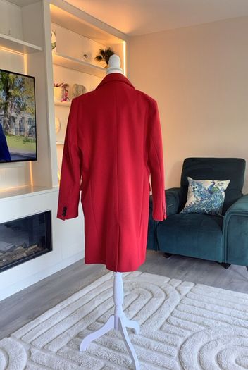 Ladies Red Single-Breasted Overcoat from Primark