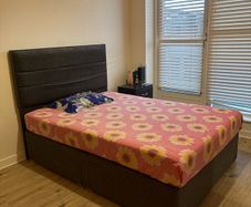 standard double bed with good quality IKEA mattress