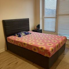 standard double bed with good quality IKEA mattress