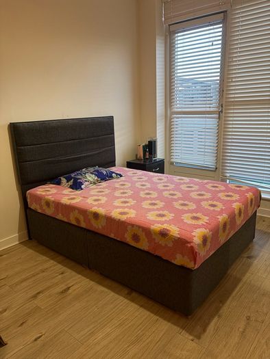 standard double bed with good quality IKEA mattress