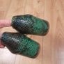 Marks & Spencer Insolia Green Snake Print Block Heel Pumps Court Shoes 4UK/37EU/23 cm Image 3