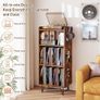 Record Player Stand, 4-Tier Vinyl Record Storage Cabinet Holds up to 300+ Albums Image 6