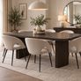 210cm Espresso Brown Oak Dining table, Ex Display Like New Image 10