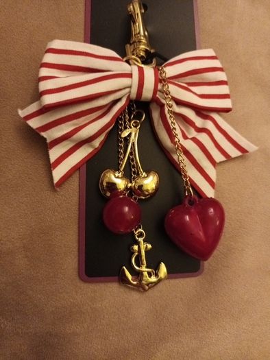 Cherry bag charm/keyring