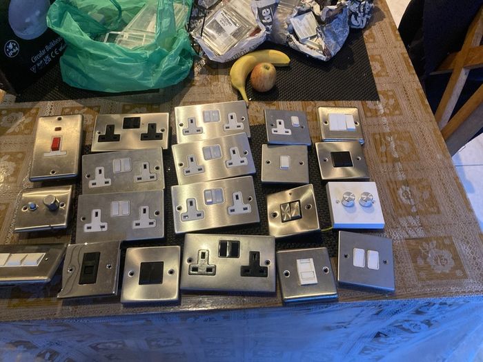Electrical 13amp sockets and various Krone accessories.