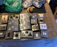 Electrical 13amp sockets and various Krone accessories.