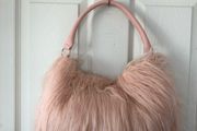 New Look Fuzzy Furry Fluffy Pink Handbag Large