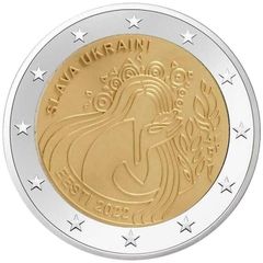 Estonia 2 Euro Commemorative Coin 2022 - Glory to Ukraine.Uncirculated.