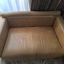 set of 2 two sofas beige brawn , tan, creamy, camel,  carmel, sand natural real leather bargain Image 3